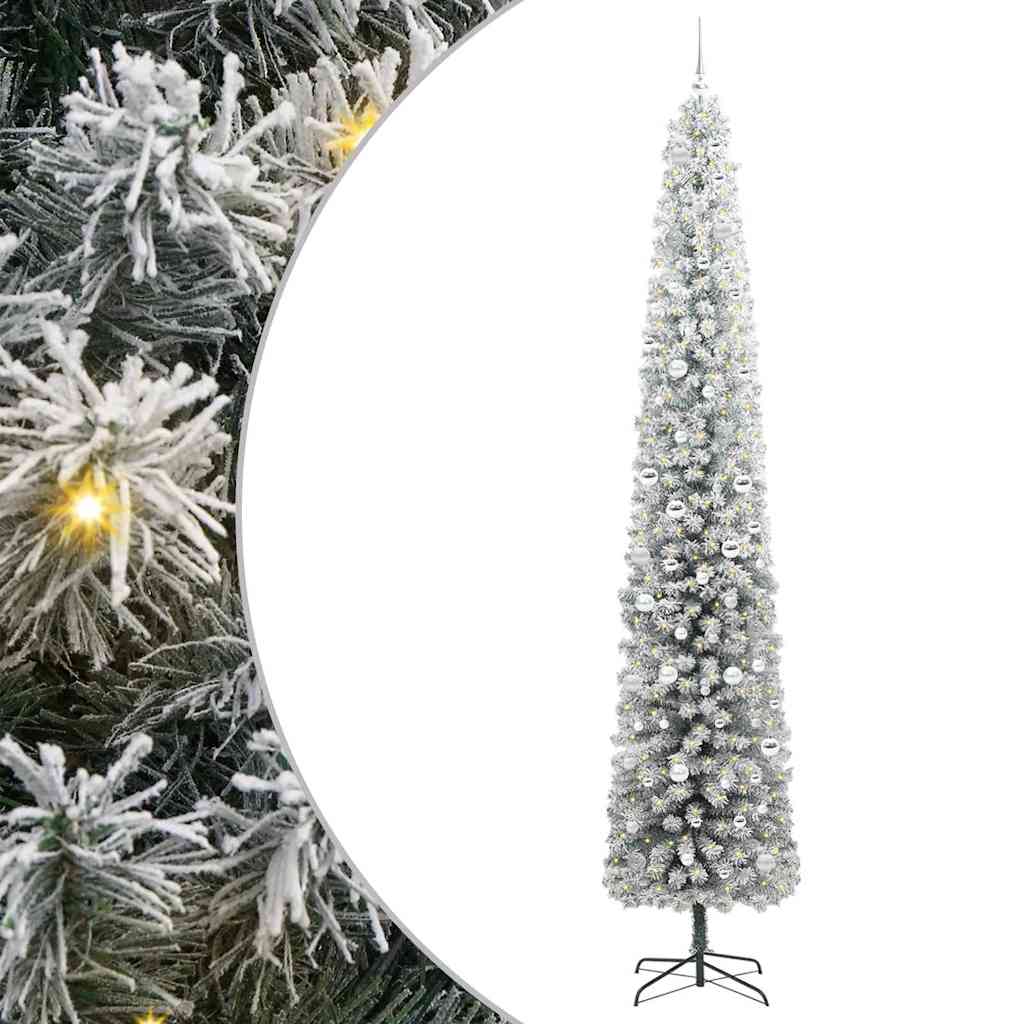 Mű karácsonyfa 300 LED-del Zöld 300 cm PVC, acél és műanyag