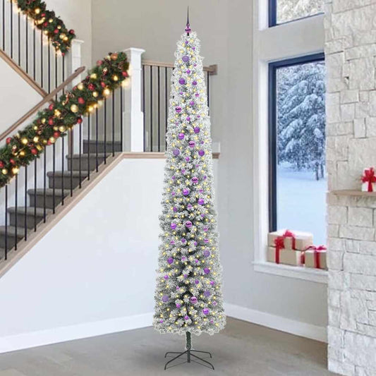 Mű karácsonyfa 300 LED-del Zöld 300 cm PVC, acél és műanyag
