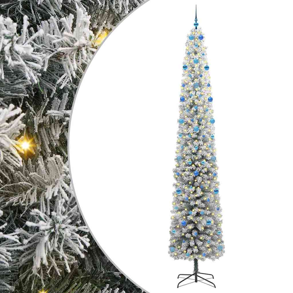 Mű karácsonyfa 300 LED-del Zöld 300 cm PVC, acél és műanyag