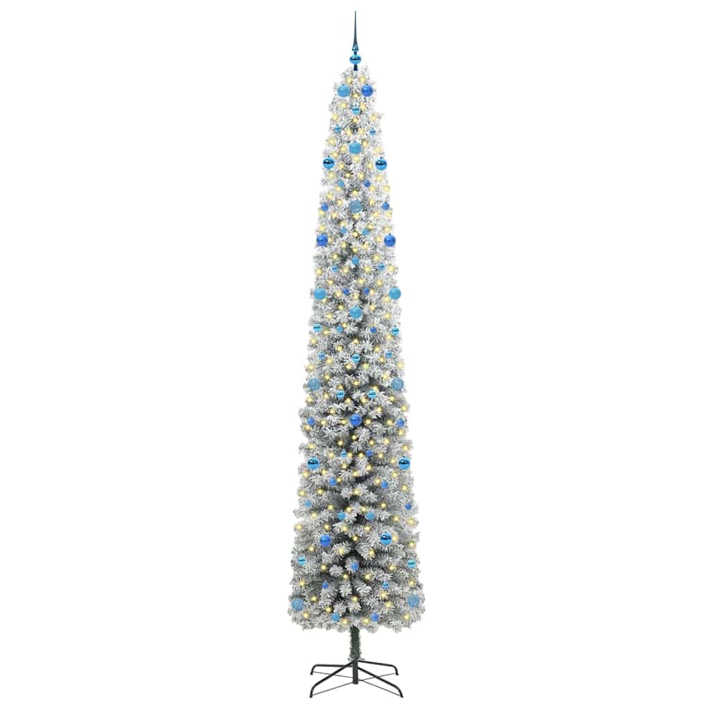 Mű karácsonyfa 300 LED-del Zöld 300 cm PVC, acél és műanyag