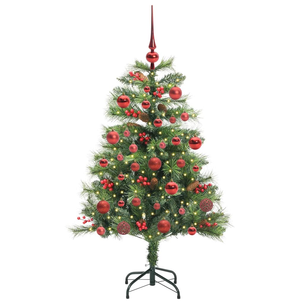Mű karácsonyfa LED -es lámpákkal Zöld 150 cm PVC és fém