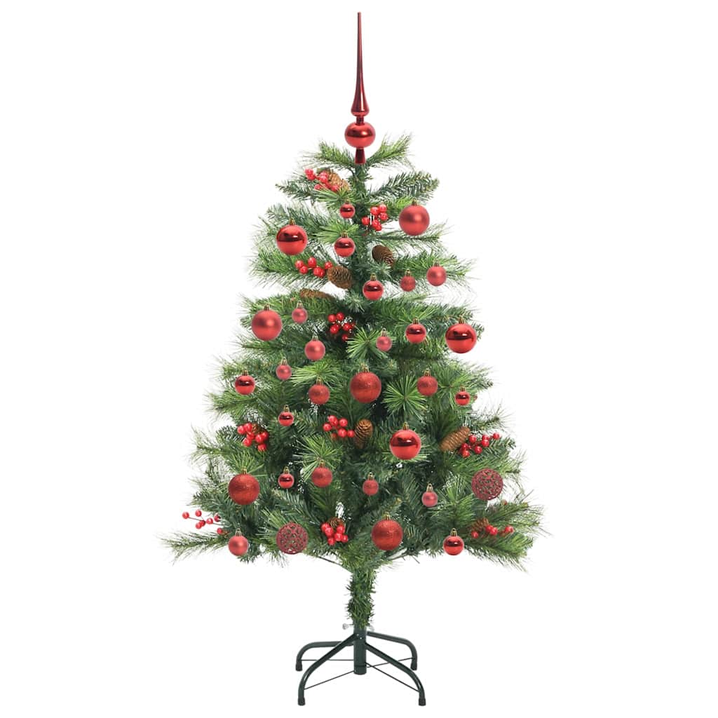 Mű karácsonyfa LED -es lámpákkal Zöld 150 cm PVC és fém
