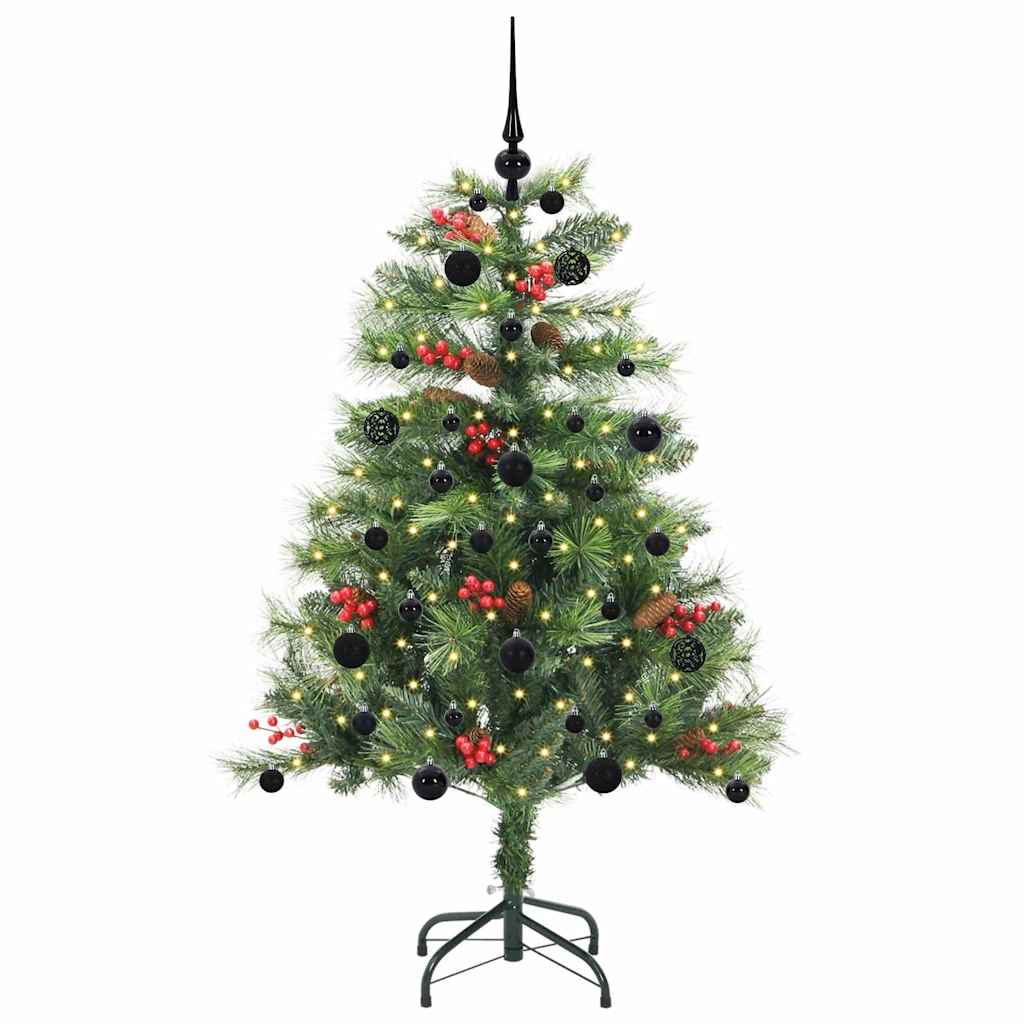 Mű karácsonyfa LED -es lámpákkal Zöld 150 cm PVC és fém