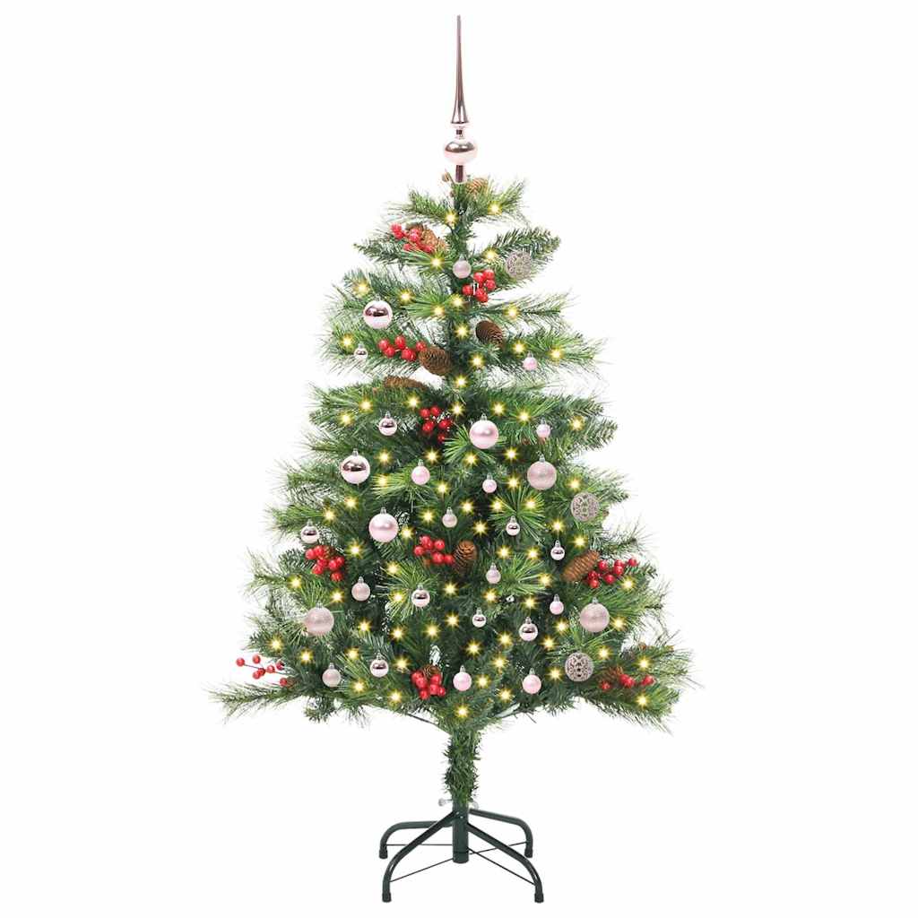 Mű karácsonyfa LED -es lámpákkal Zöld 150 cm PVC és fém