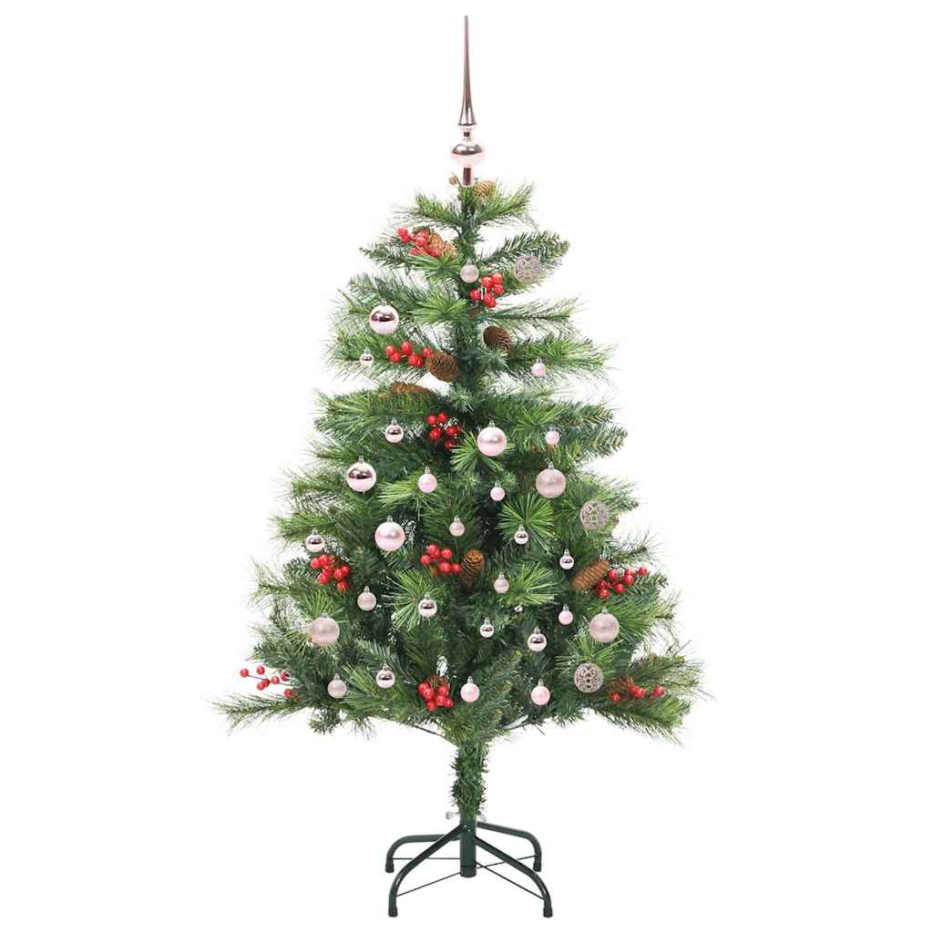 Mű karácsonyfa LED -es lámpákkal Zöld 150 cm PVC és fém