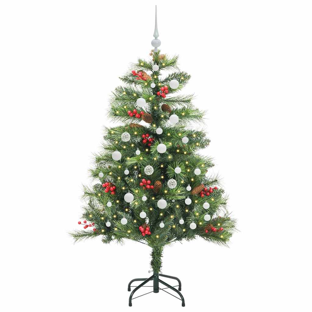 Mű karácsonyfa LED -es lámpákkal Zöld 150 cm PVC és fém