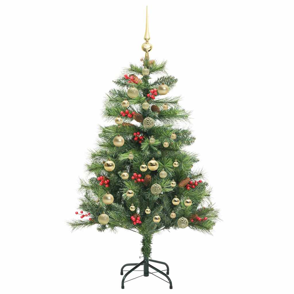 Mű karácsonyfa LED -es lámpákkal Zöld 150 cm PVC és fém