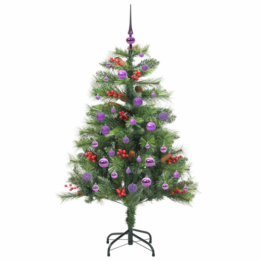 Mű karácsonyfa LED -es lámpákkal Zöld 150 cm PVC és fém