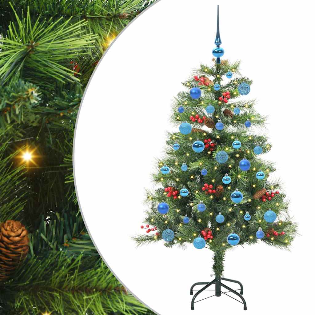 Mű karácsonyfa LED -es lámpákkal Zöld 150 cm PVC és fém