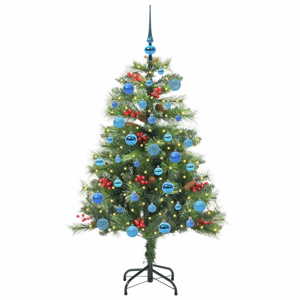 Mű karácsonyfa LED -es lámpákkal Zöld 150 cm PVC és fém