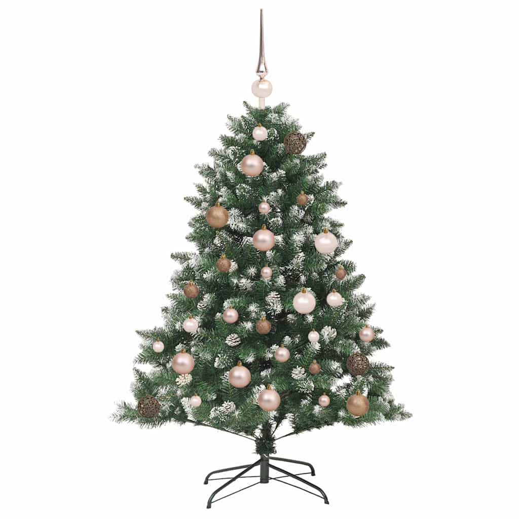 Mű karácsonyfa 150 LED-del Zöld 120 cm PVC és Műanyag és Acél