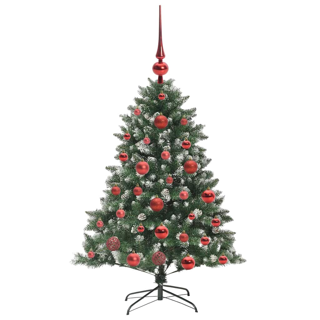 Mű karácsonyfa 150 LED-del Zöld 120 cm PVC és Műanyag és Acél