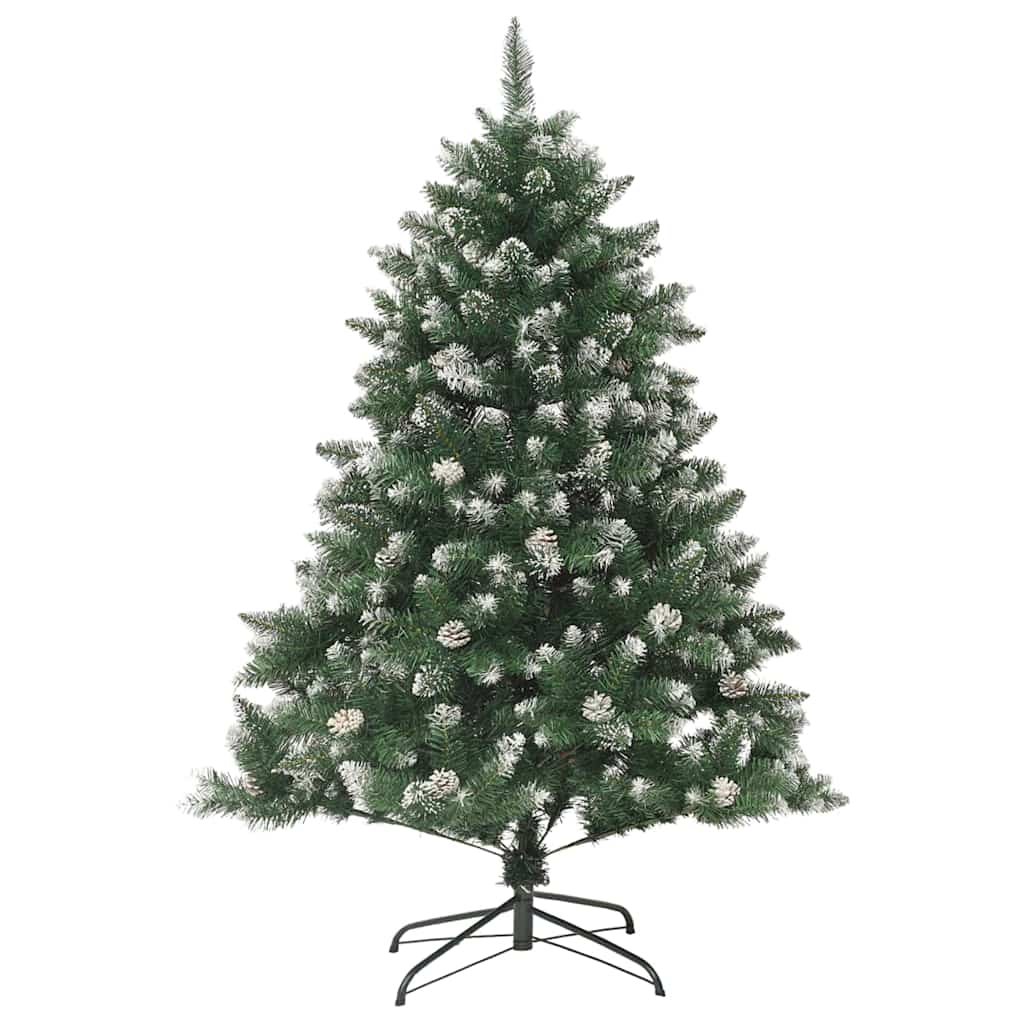 Mű karácsonyfa 150 LED-del Zöld 120 cm PVC és Műanyag és Acél