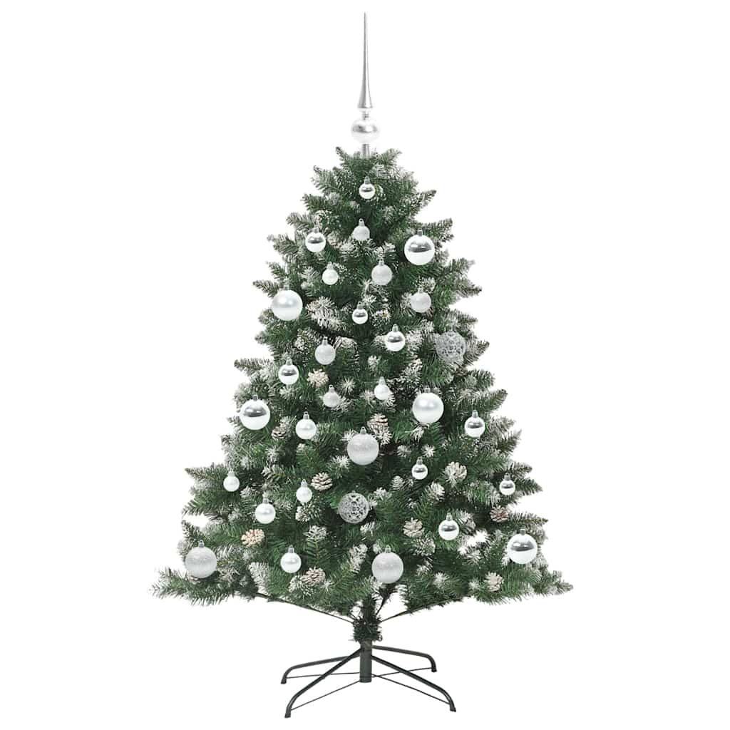 Mű karácsonyfa 150 LED-del Zöld 120 cm PVC és Műanyag és Acél