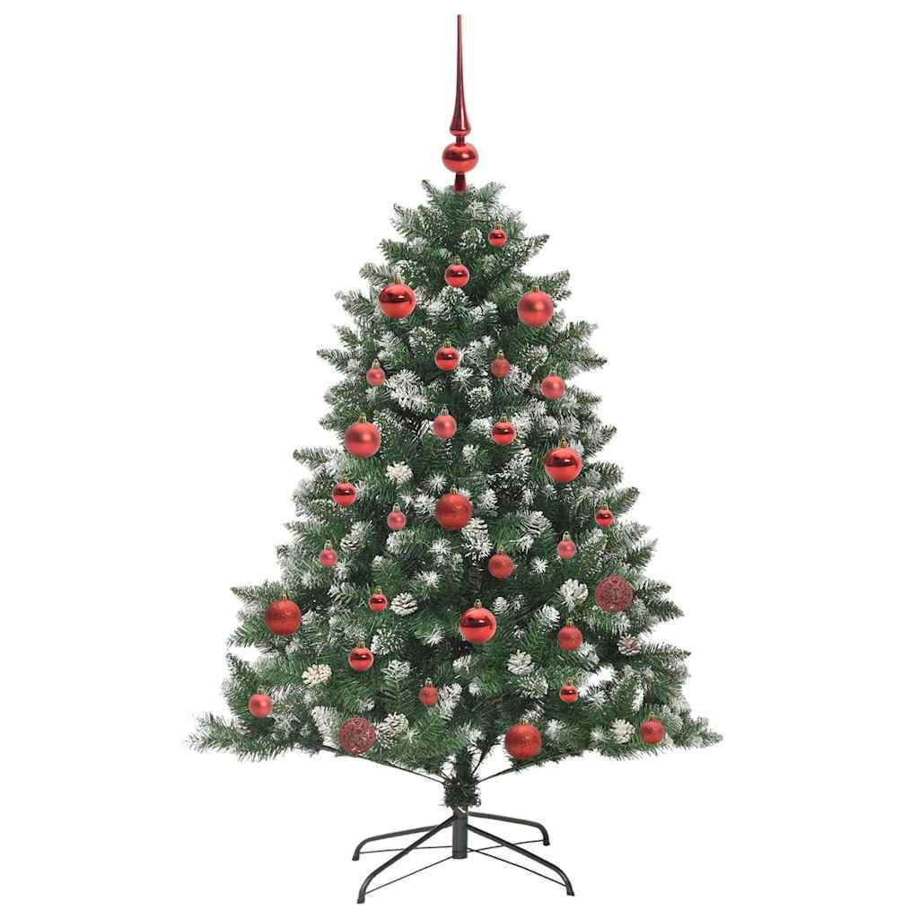 Mű karácsonyfa 150 LED-del Zöld 150 cm PVC és Műanyag és Acél