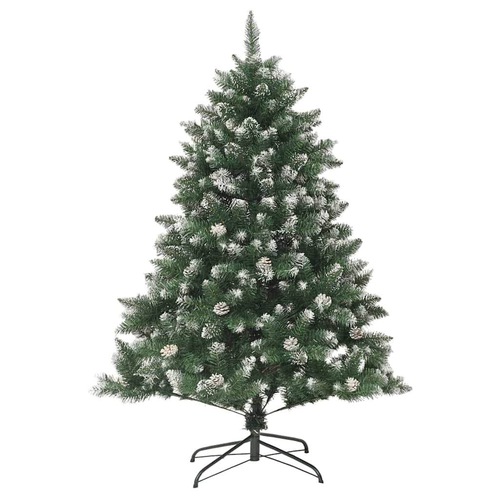 Mű karácsonyfa 150 LED-del Zöld 150 cm PVC és Műanyag és Acél