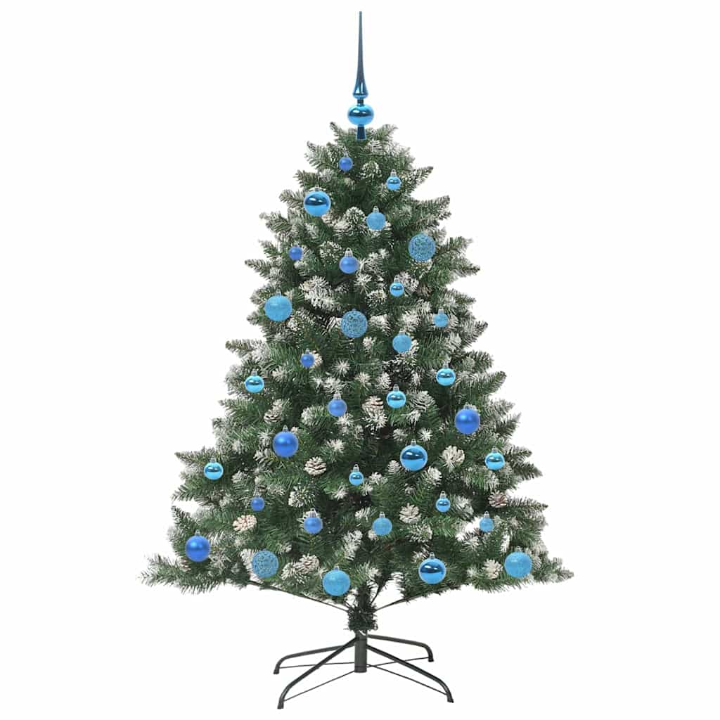 Mű karácsonyfa 150 LED-del Zöld 150 cm PVC és Műanyag és Acél