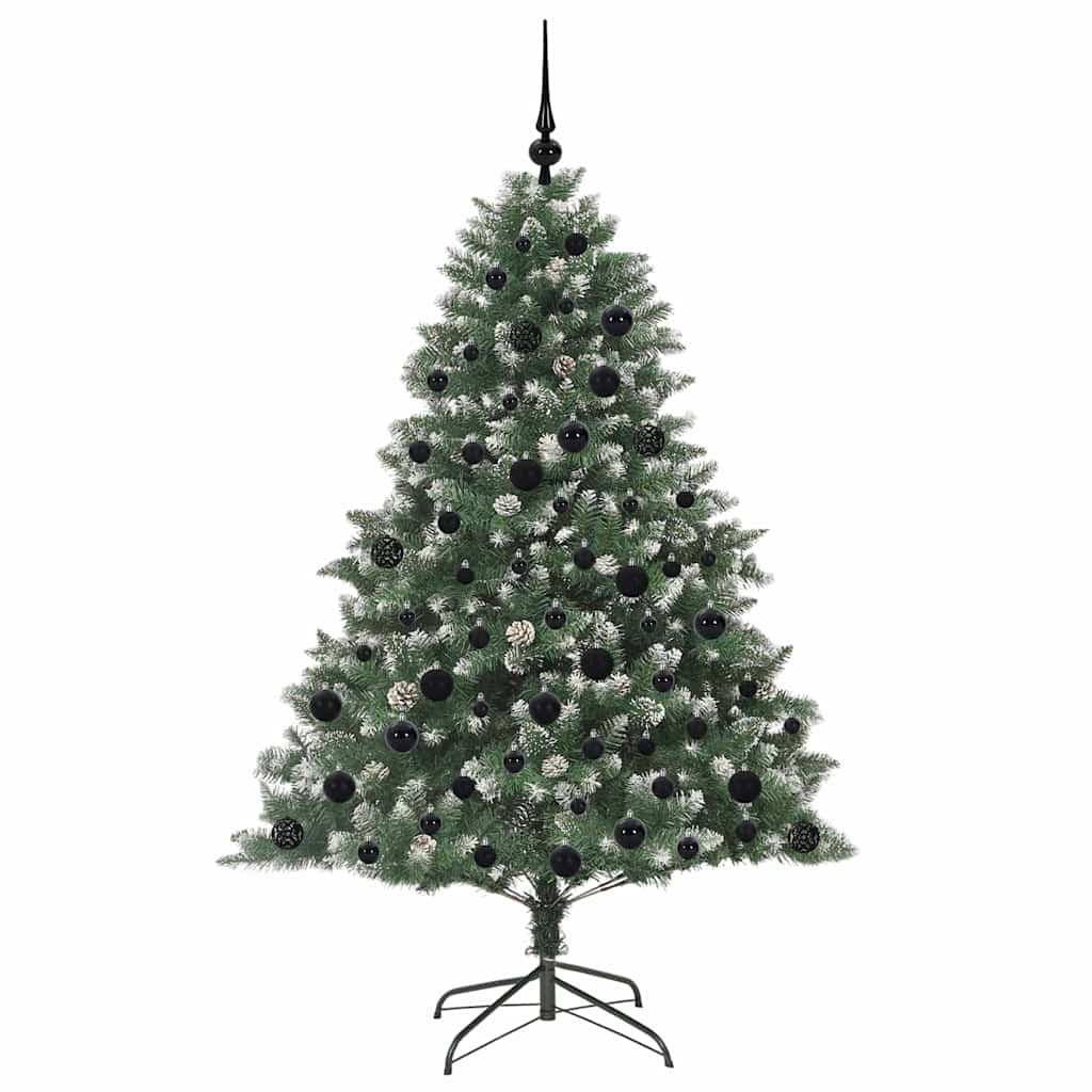 Mű karácsonyfa 300 LED-del Zöld 180 cm PVC és Műanyag és Acél