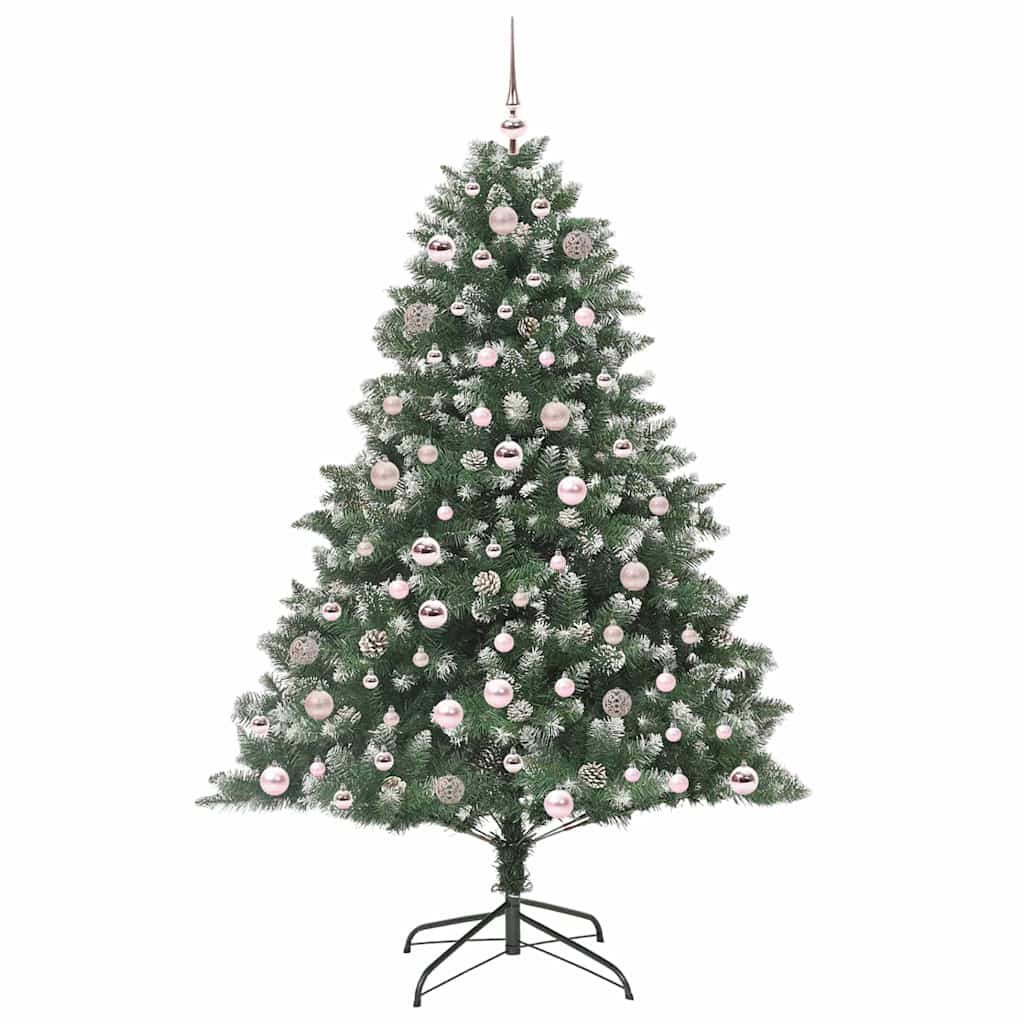 Mű karácsonyfa 300 LED-del Zöld 180 cm PVC és Műanyag és Acél