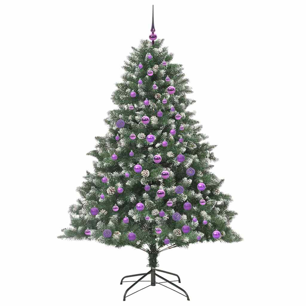 Mű karácsonyfa 300 LED-del Zöld 180 cm PVC és Műanyag és Acél