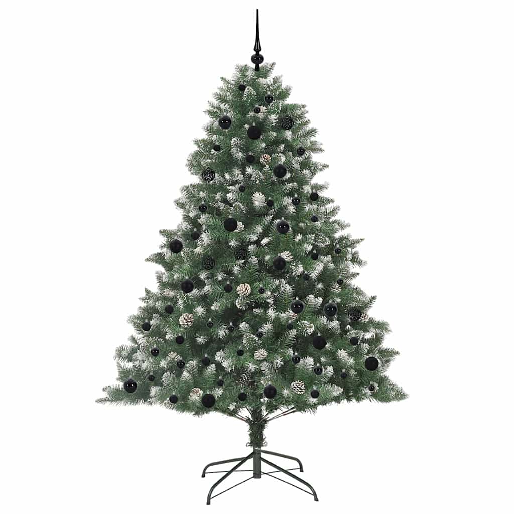 Mű karácsonyfa 300 LED-del Zöld 210 cm PVC és Műanyag és Acél