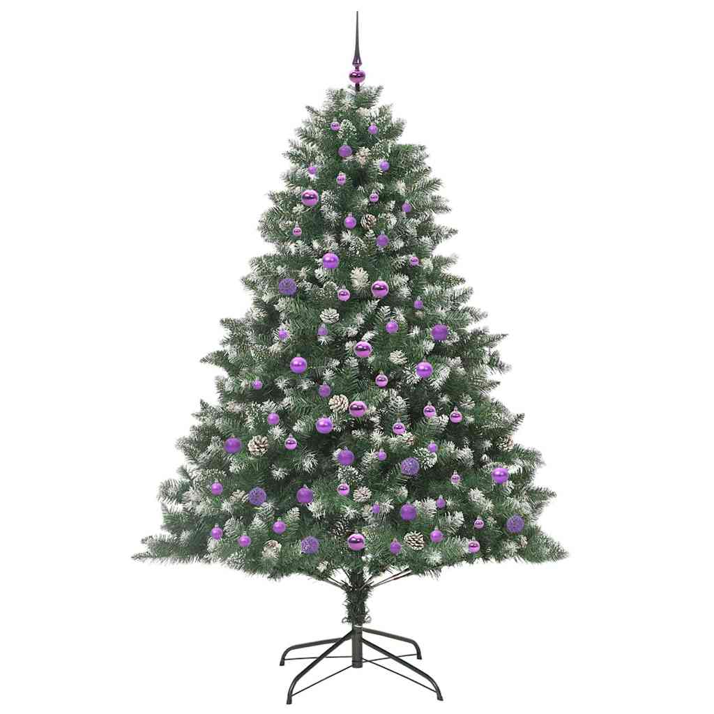 Mű karácsonyfa 300 LED-del Zöld 210 cm PVC és Műanyag és Acél