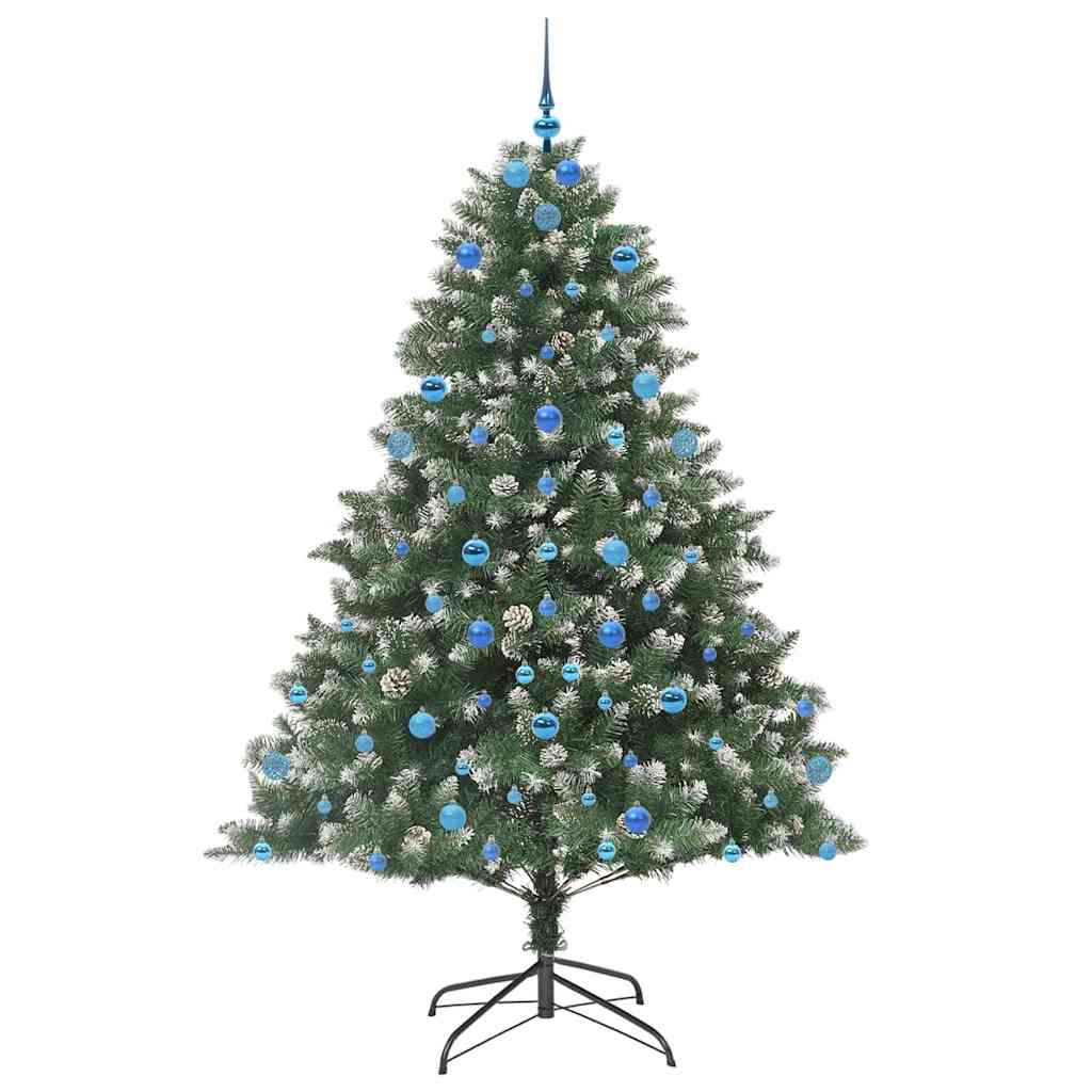 Mű karácsonyfa 300 LED-del Zöld 210 cm PVC és Műanyag és Acél