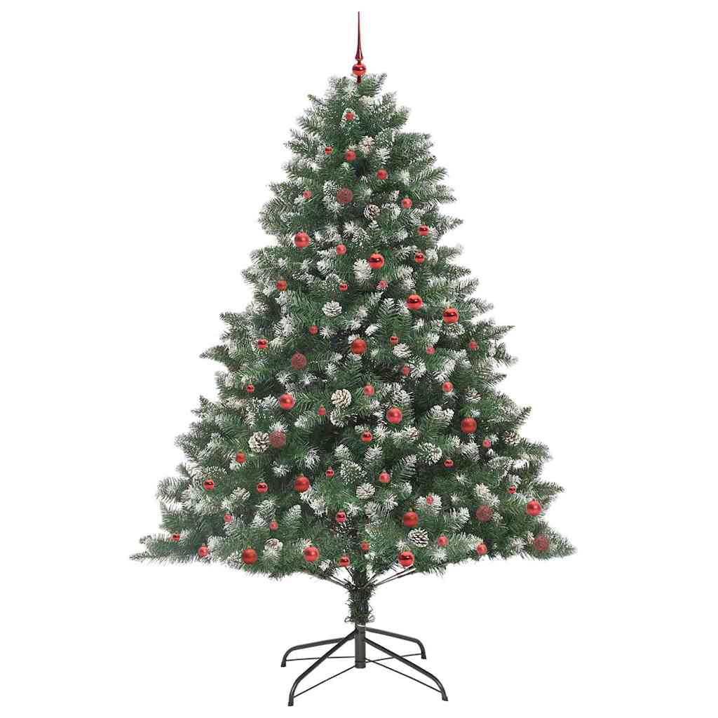 Mű karácsonyfa 300 LED-del Zöld 240 cm PVC és Műanyag és Acél