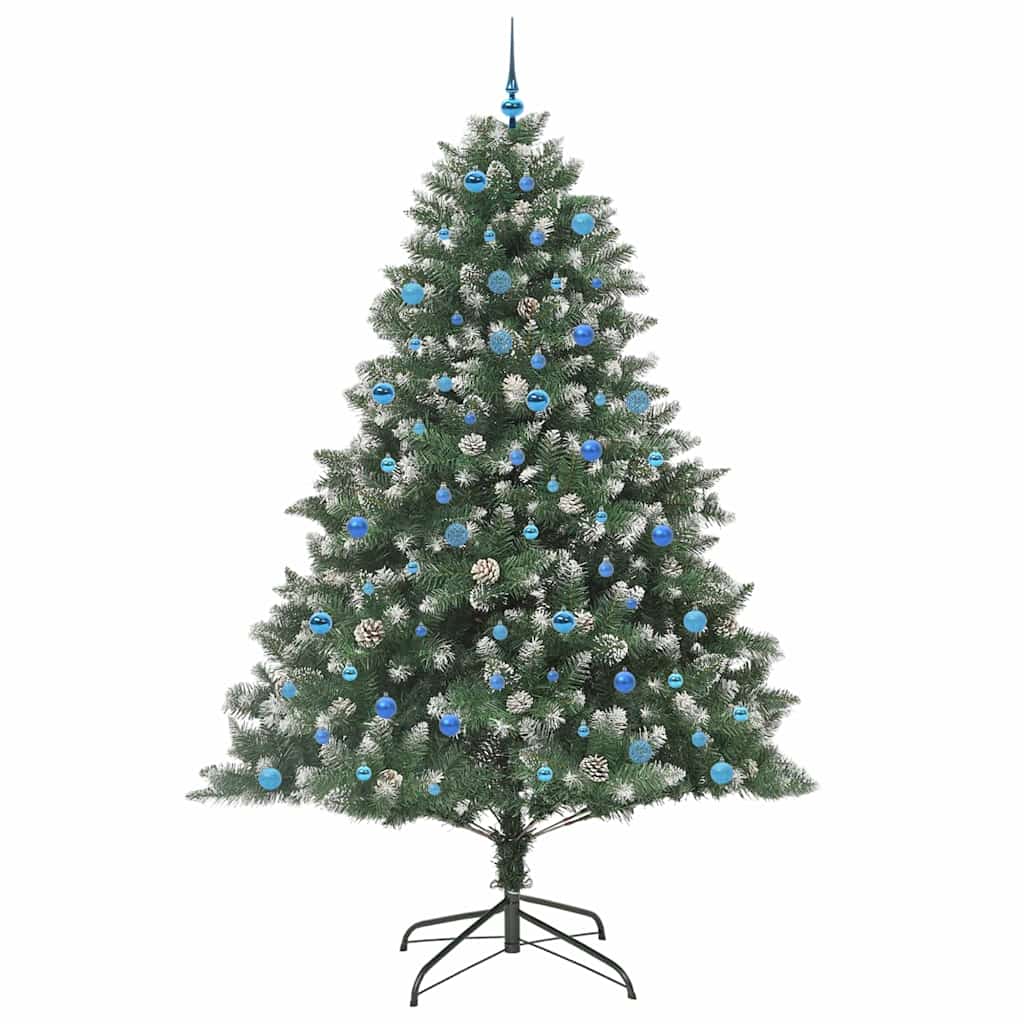 Mű karácsonyfa 300 LED-del Zöld 240 cm PVC és Műanyag és Acél