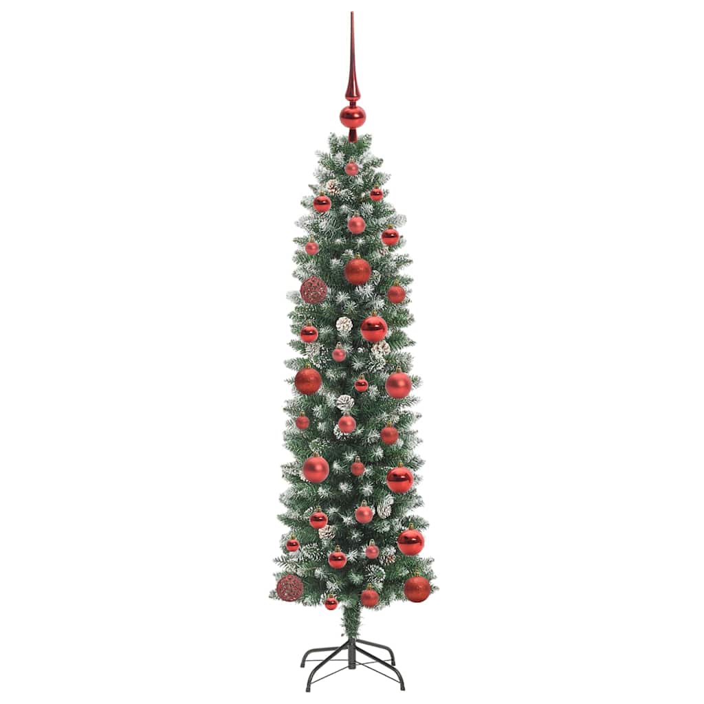 Mű Karcsú Karácsonyi Fa Zöld és Fehér 120 cm