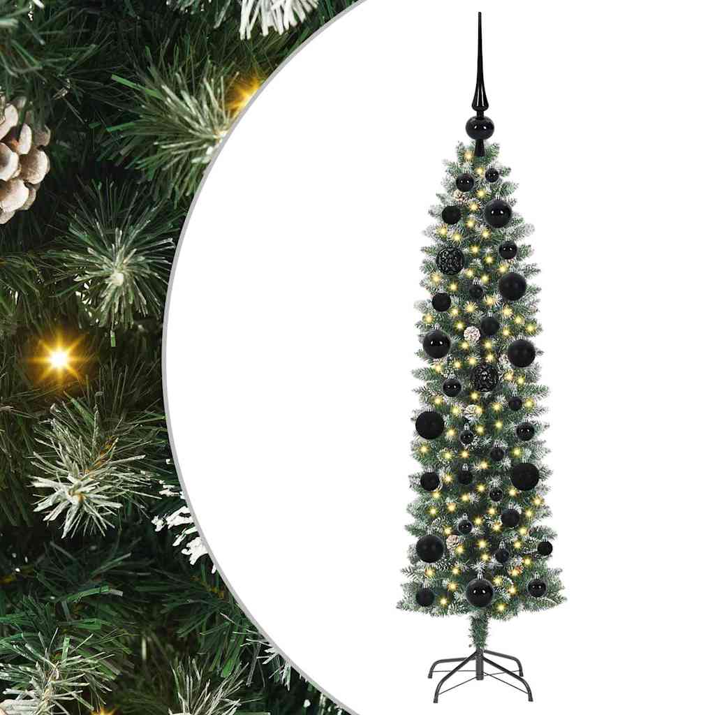Mű Karcsú Karácsonyi Fa Zöld és Fehér 120 cm