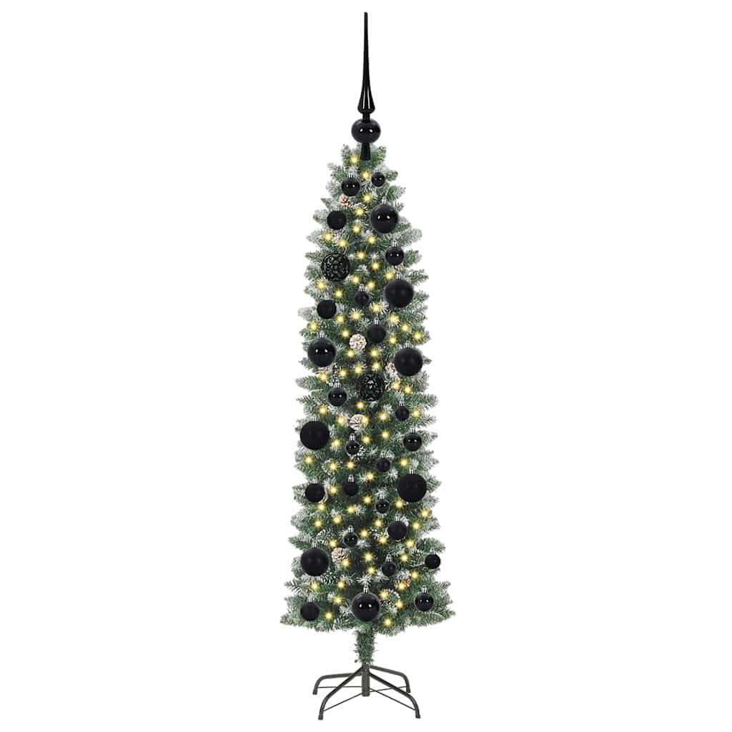 Mű Karcsú Karácsonyi Fa Zöld és Fehér 120 cm