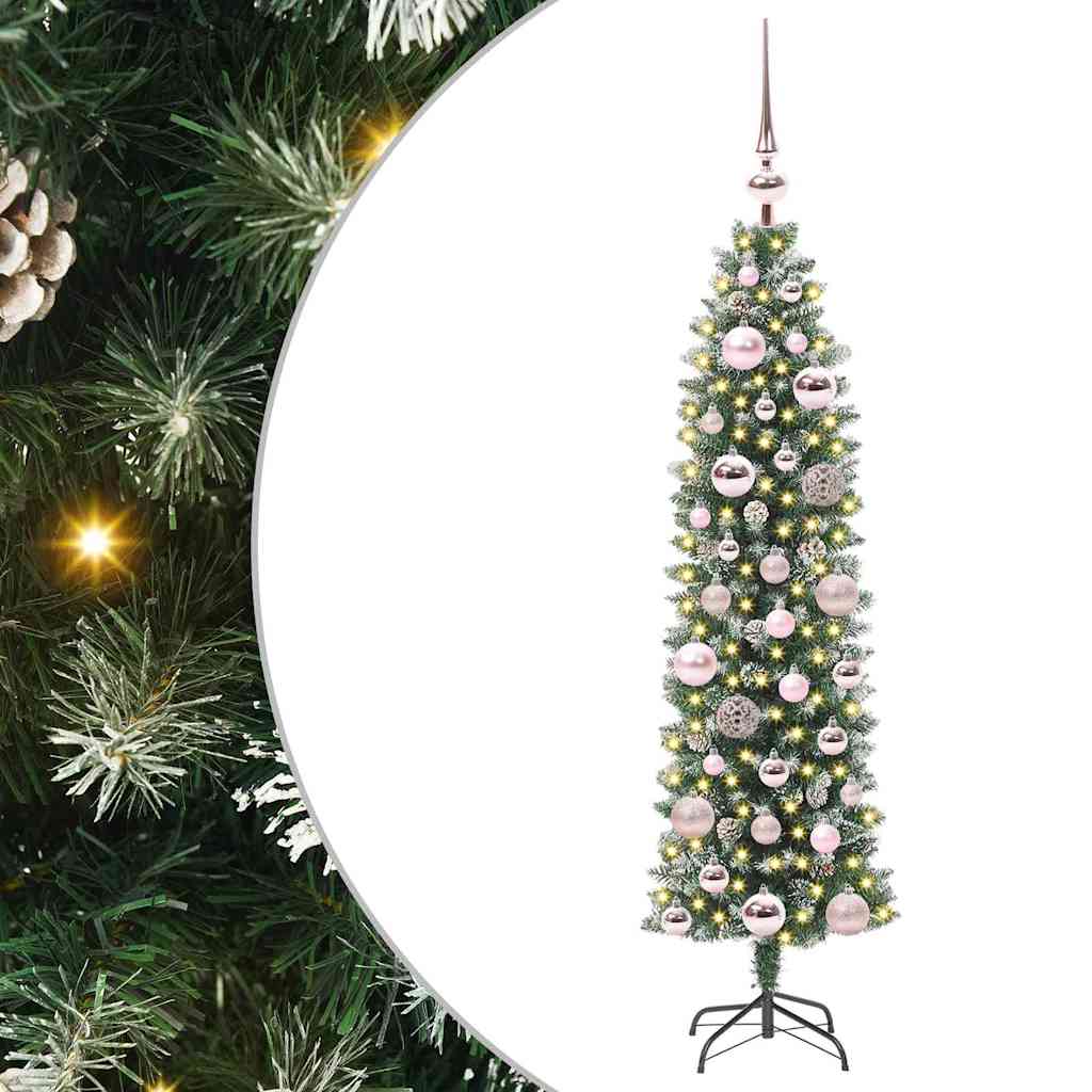 Mű Karcsú Karácsonyi Fa Zöld és Fehér 120 cm