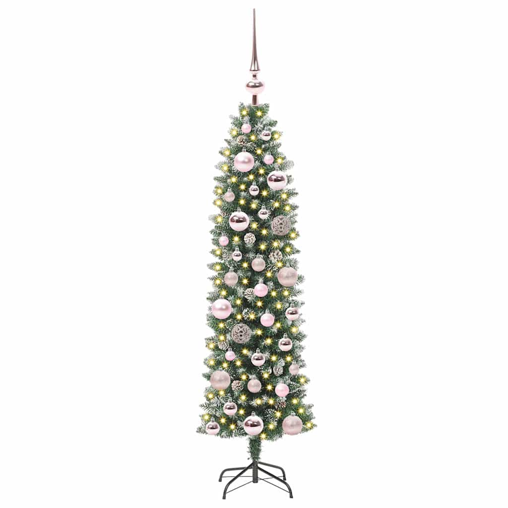 Mű Karcsú Karácsonyi Fa Zöld és Fehér 120 cm