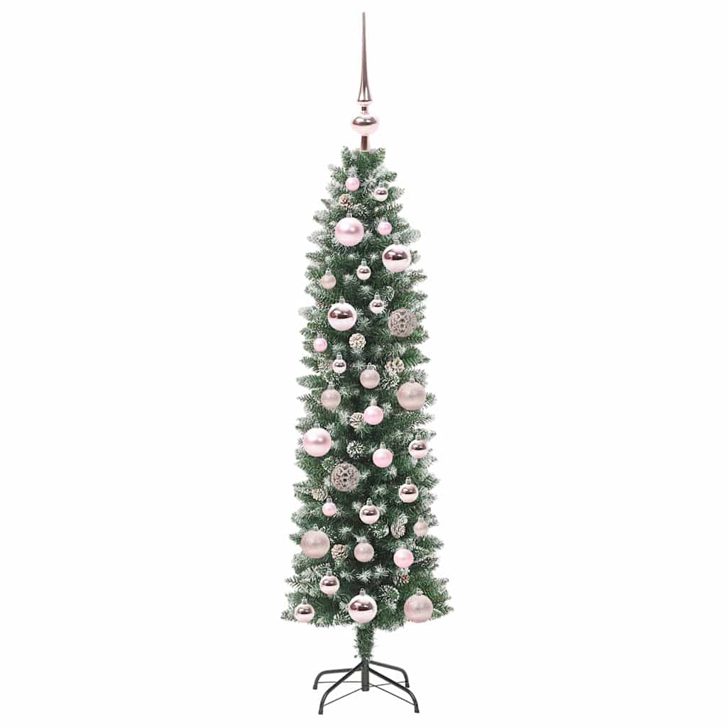 Mű Karcsú Karácsonyi Fa Zöld és Fehér 120 cm