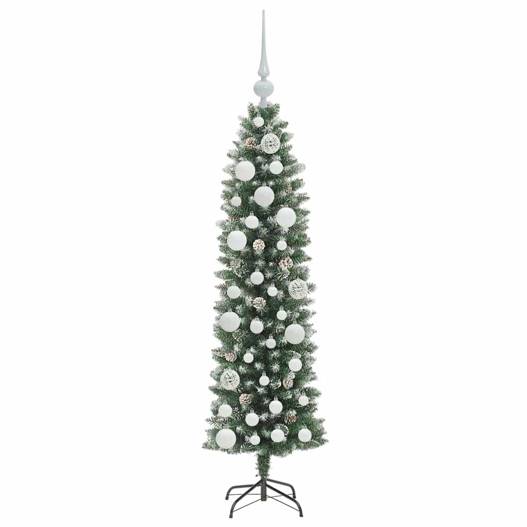 Mű Karcsú Karácsonyi Fa Zöld és Fehér 120 cm