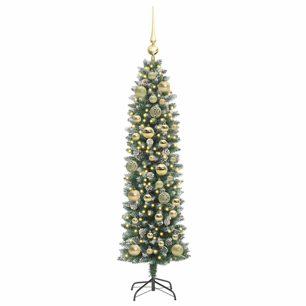 Mű Karcsú Karácsonyi Fa Zöld és Fehér 120 cm