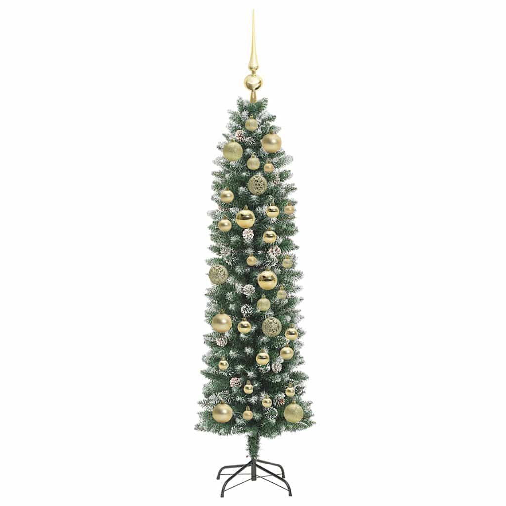 Mű Karcsú Karácsonyi Fa Zöld és Fehér 120 cm