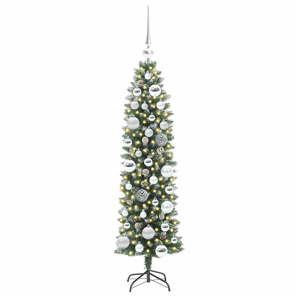 Mű Karcsú Karácsonyi Fa Zöld és Fehér 120 cm