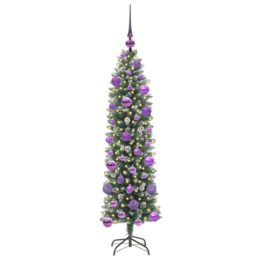 Mű Karcsú Karácsonyi Fa Zöld és Fehér 120 cm