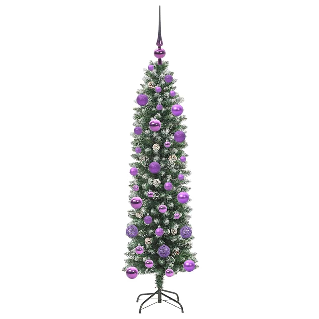 Mű Karcsú Karácsonyi Fa Zöld és Fehér 120 cm