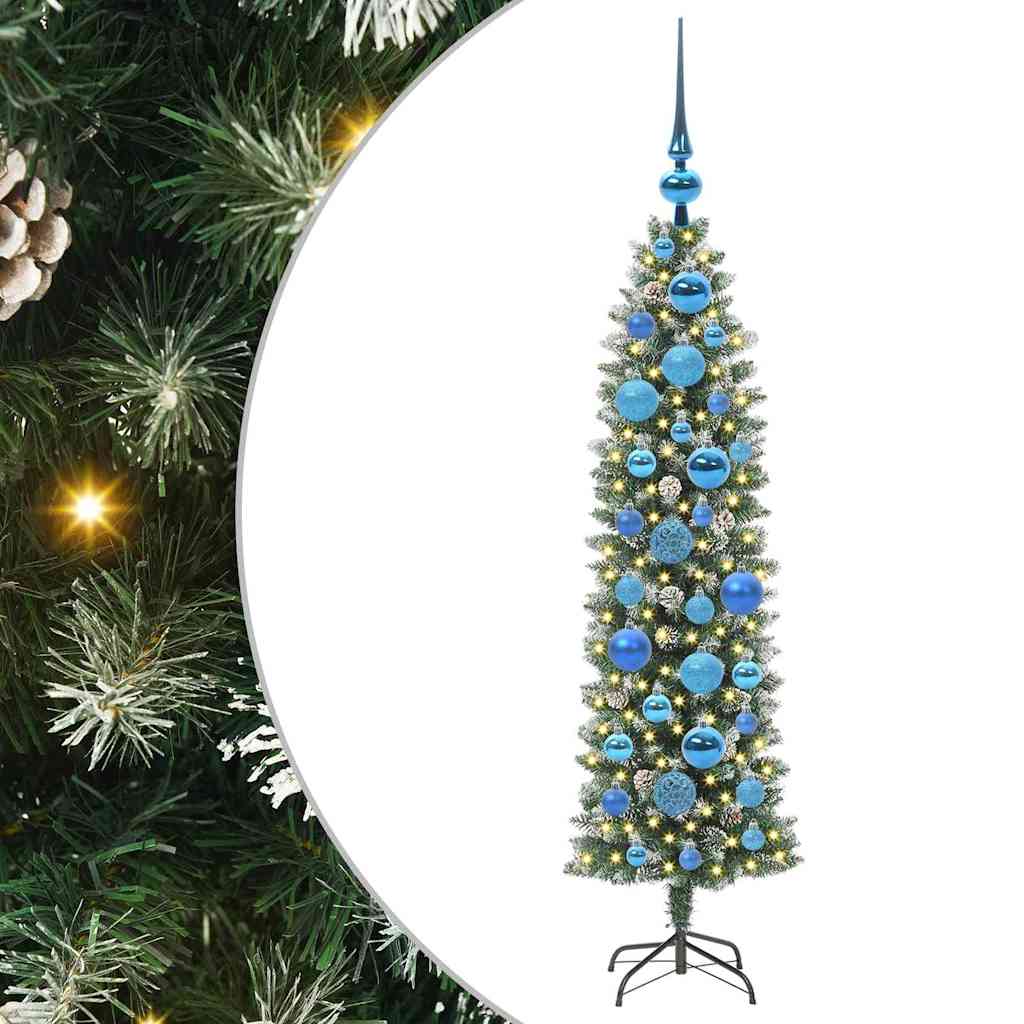 Mű Karcsú Karácsonyi Fa Zöld és Fehér 120 cm