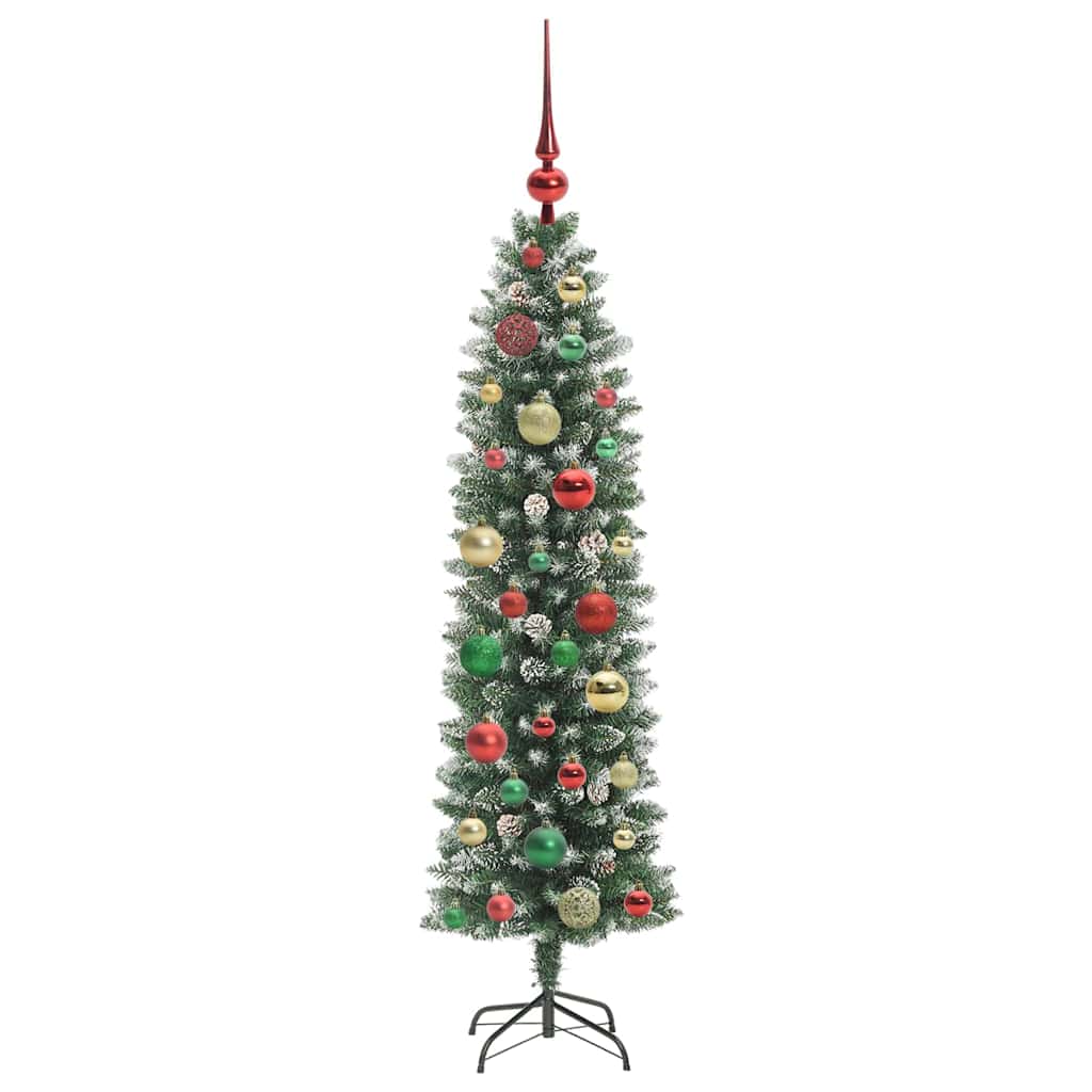 Mű Karcsú Karácsonyi Fa Zöld és Fehér 120 cm