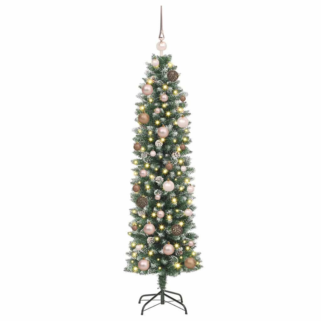 Mű Karcsú Karácsonyi Fa Zöld és Fehér 150 cm
