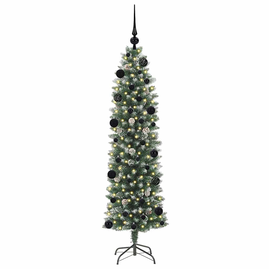 Mű Karcsú Karácsonyi Fa Zöld és Fehér 150 cm