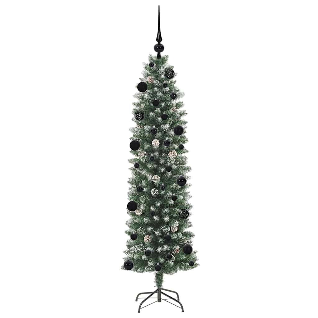 Mű Karcsú Karácsonyi Fa Zöld és Fehér 150 cm