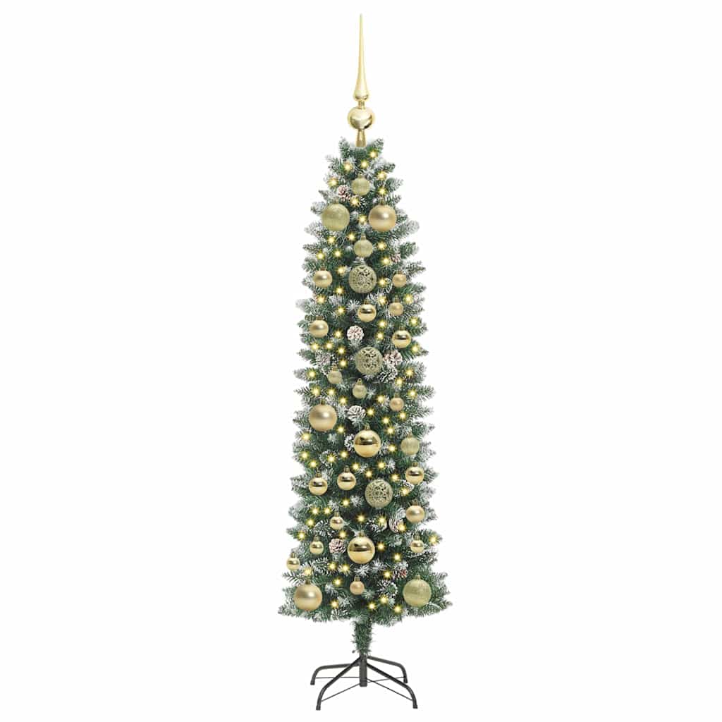 Mű Karcsú Karácsonyi Fa Zöld és Fehér 150 cm