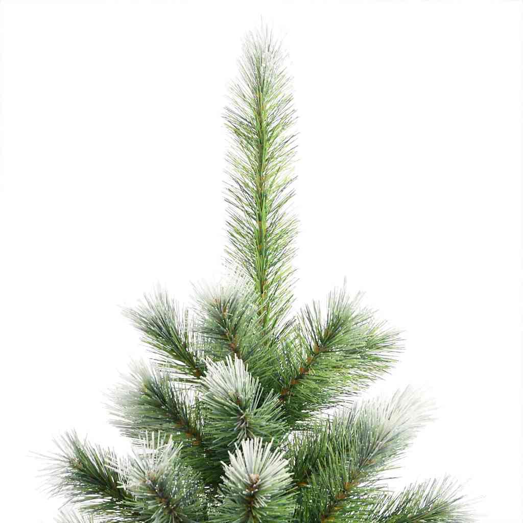 Műanyag csuklós karácsonyfa bolyhos hóval Zöld és fehér 210 cm