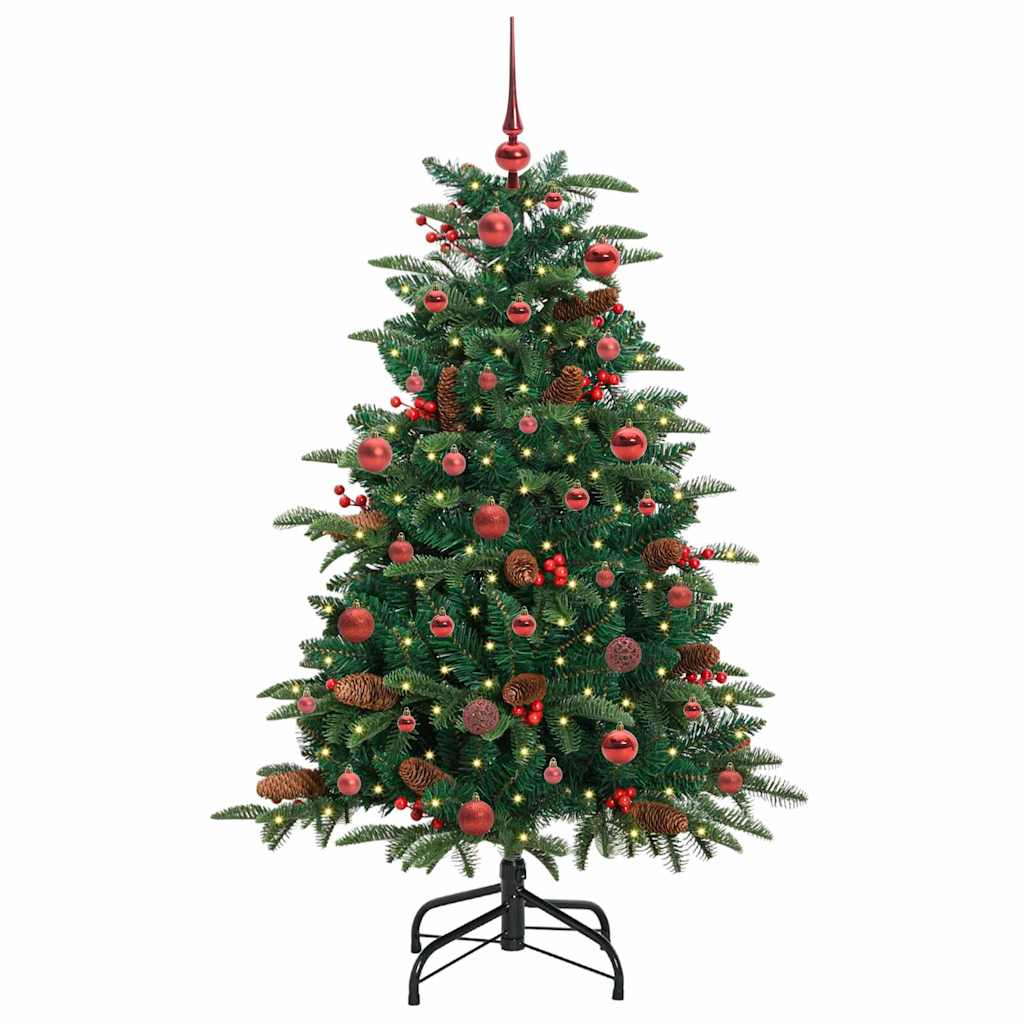 Mű karácsonyfa 150 LED-del Zöld 150 cm PVC és Fém és Műanyag