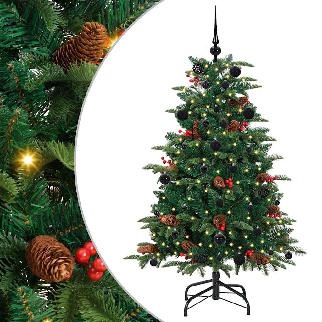 Mű karácsonyfa 150 LED-del Zöld 150 cm PVC és Fém és Műanyag